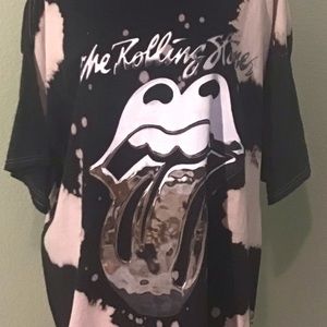 Rolling Stones Black Tie-Dye T-Shirt